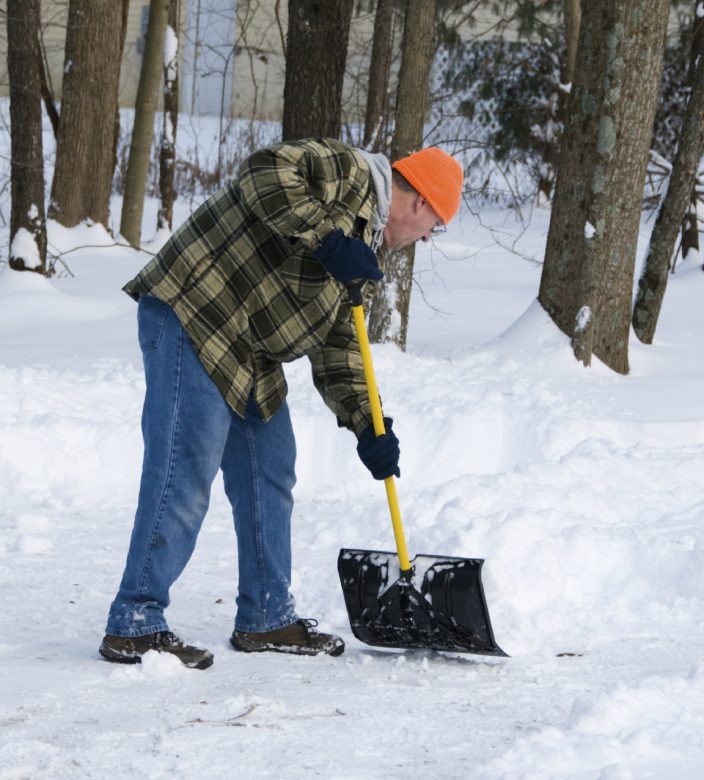 Man shoveling snow