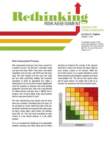 Rethinking Risk Assessment