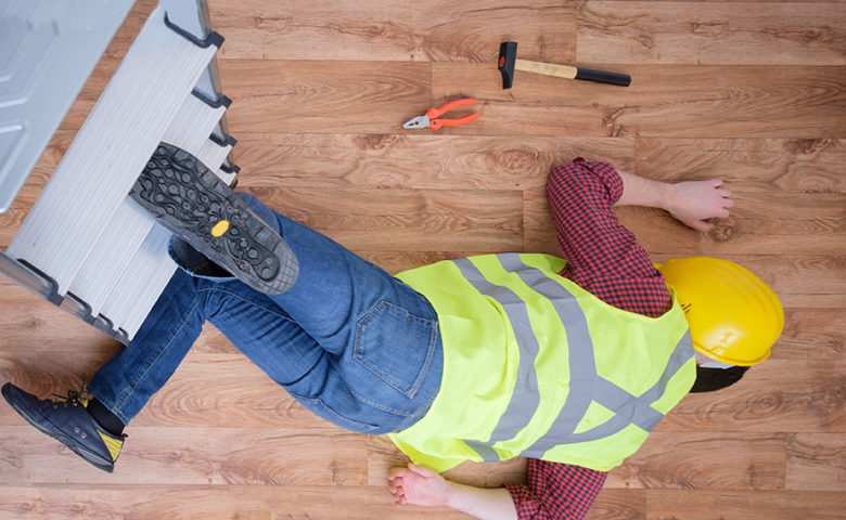 Fall from a ladder, worker after on the job injury