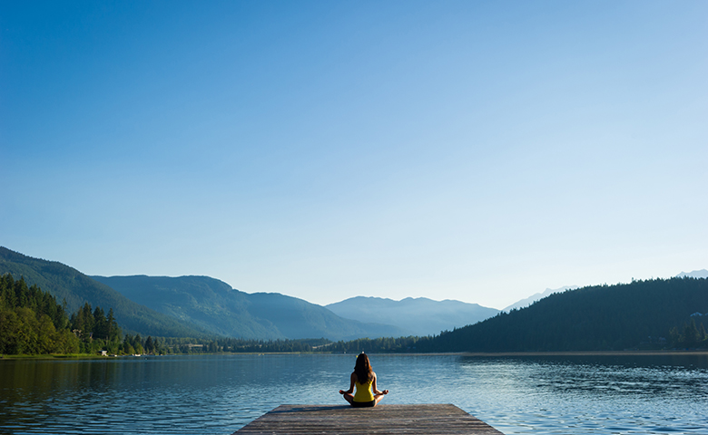 Off the job meditation near water